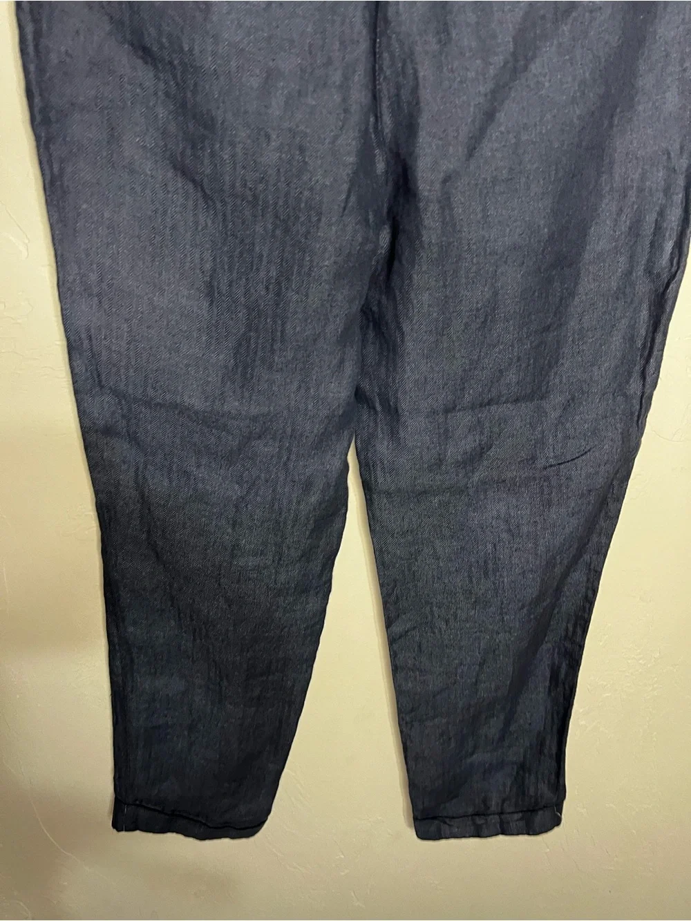 J.Crew Café Capri Blue Linen Blend Slim Crop Office Career Preppy Pants